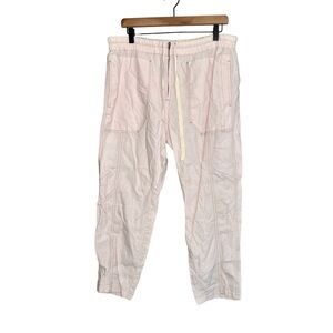 Free People Palmer Pink Utility Linen blend Pants
